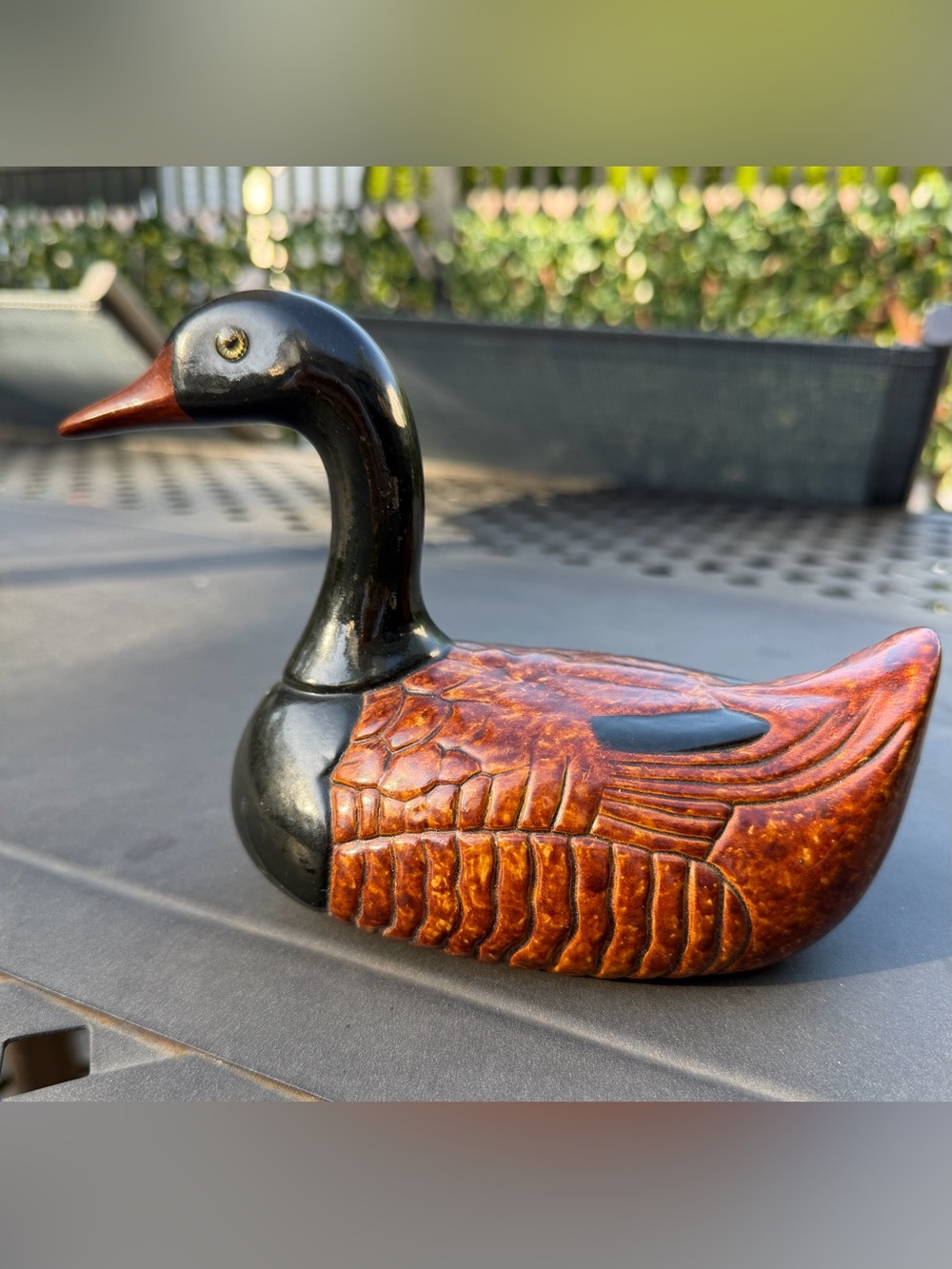 Vintage Pierre DuPont France Wood Carved Duck Decoy Numbered
